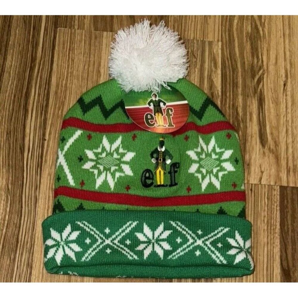 ELF Movie Beanie Christmas Buddy Embroidered Hat‎ One Size Fits Most